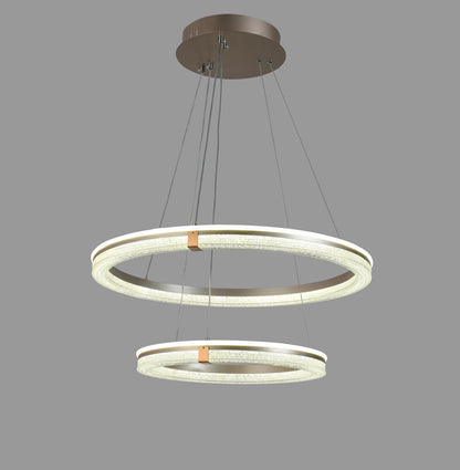 Lustra Suspendata LED Thaddeus D60CM+40CM, Telecomanda, Dimabil