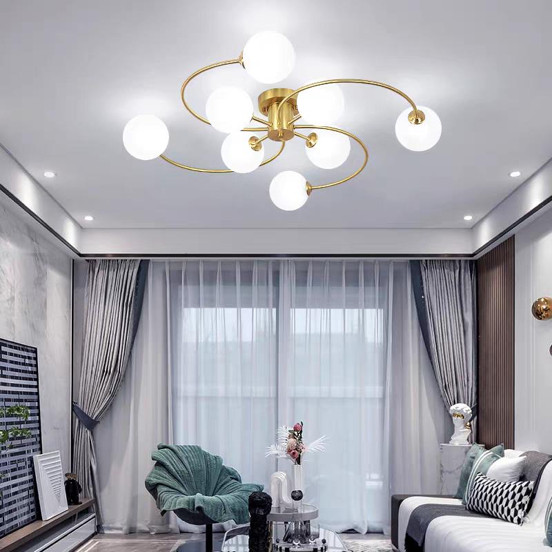 Lustra Aurie Viatrix 8 Globuri Albe D800