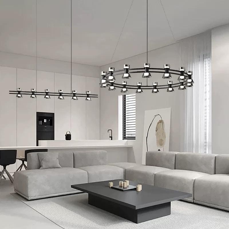 Lustra LED Moderna 12 Olive 72W Lumina Neutra