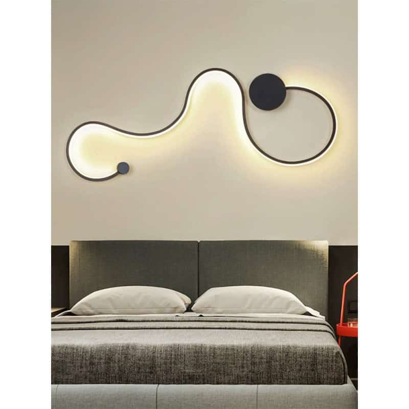 Aplica LED Perete 89CM Neagra 3 Functii 62W