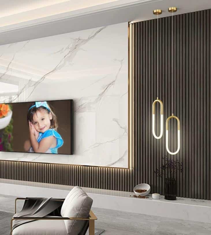 Pendul LED Auriu Azzera 9×2w, D150xH1000mm