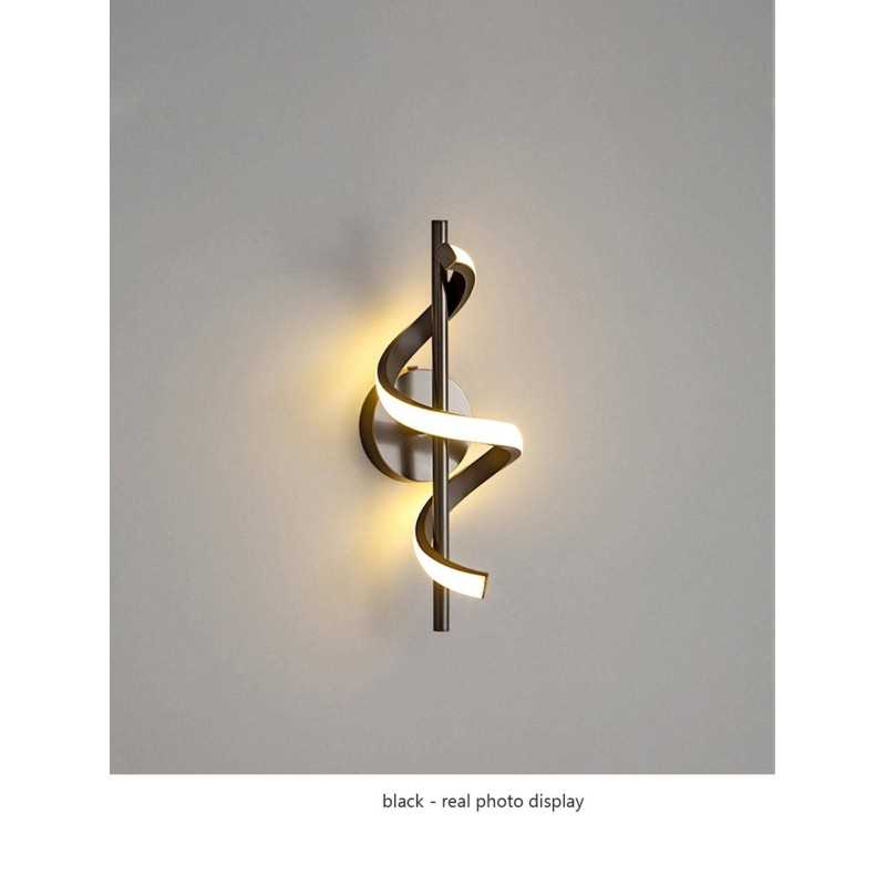 Aplica Led Ridley 12W Neagra de Perete