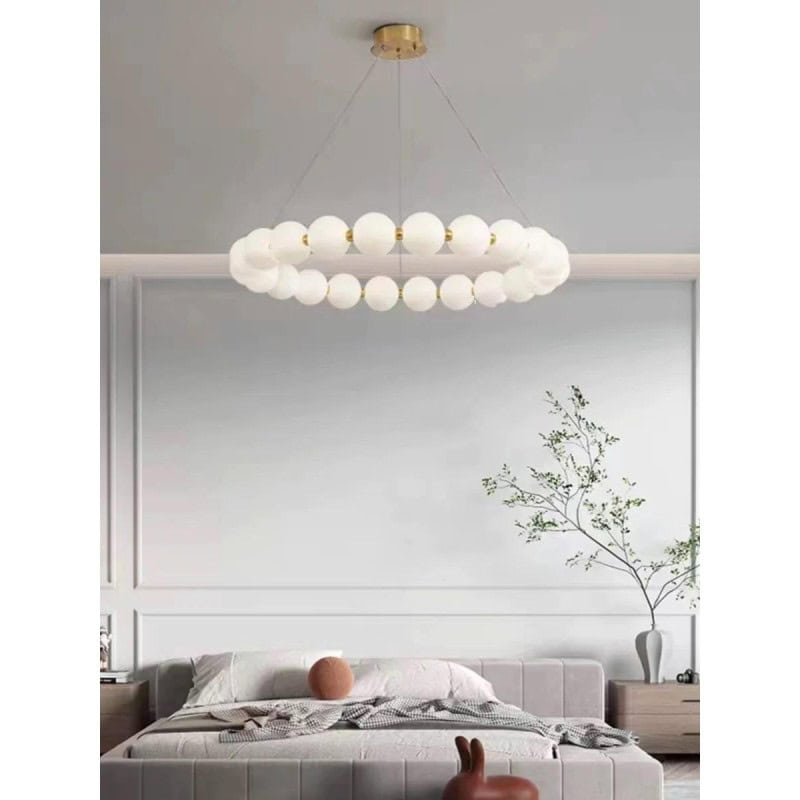 Lustra LED Moderna Sabrinne 14 Globuri Albe, 40W