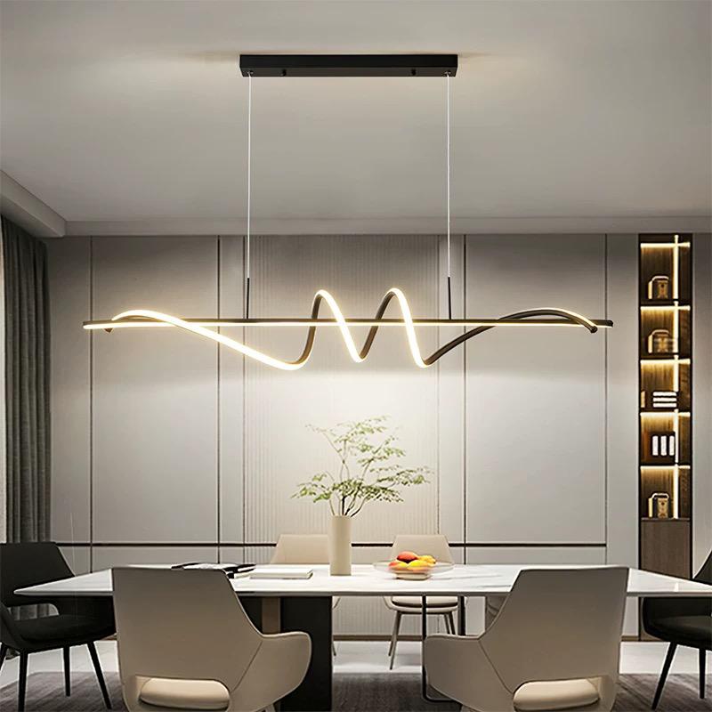 Lustra LED Neagra Inaya 60W D1200 Telecomanda