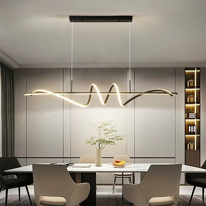 Lustra LED Neagra Inaya 60W D1200 Telecomanda