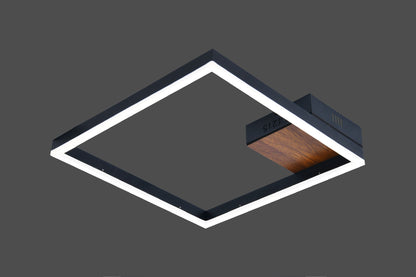 Lustra Led Neagra Sansa 1 Patrat D400 29X2W