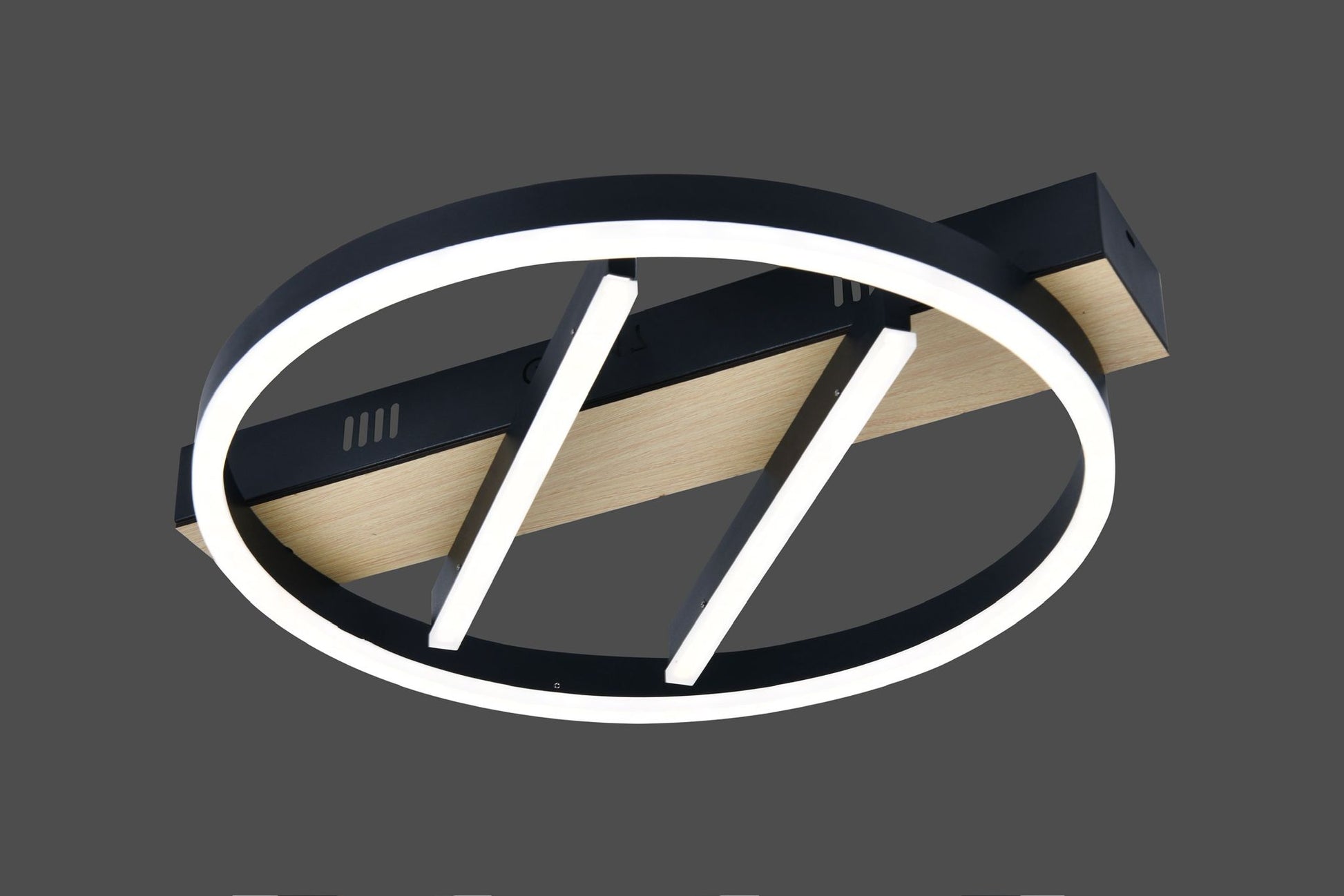 Lustra Led Neagra Severine D450 35X2 Rotunda