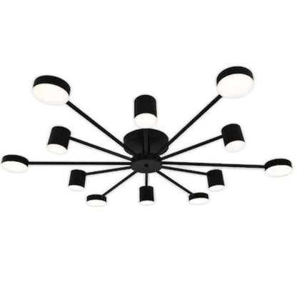 Lustra LED Dorothea Black D100CM 120W Telecomanda