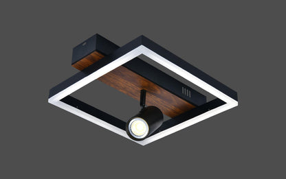 Lustra Led Patrat Theda Neagra D350 54W