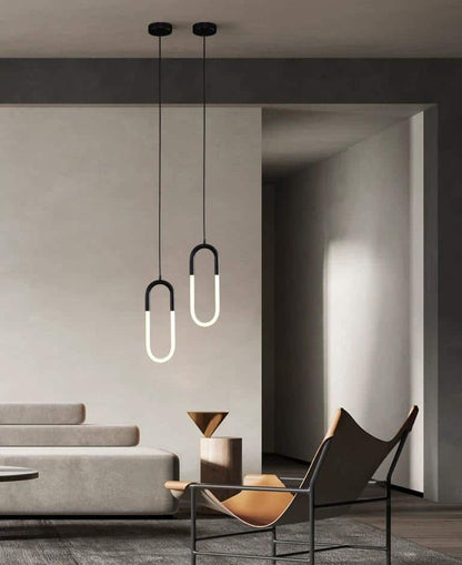 Pendul LED Negru Lyrada 9×2w, D150xH1000mm