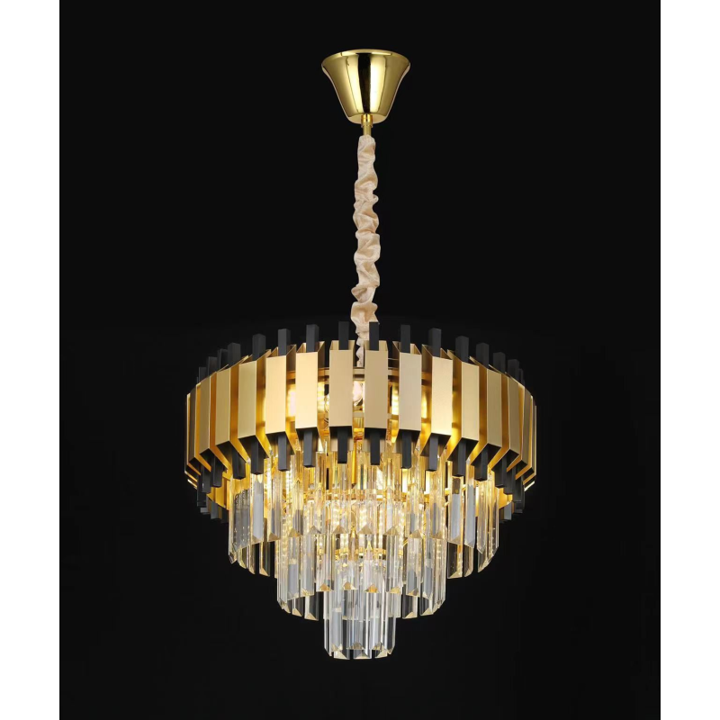 Candelabru Cristal Auriu Indira 11xE14 D600mm