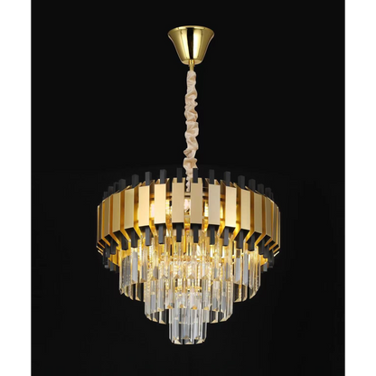 Candelabru Cristal Auriu Indira 11xE14 D600mm