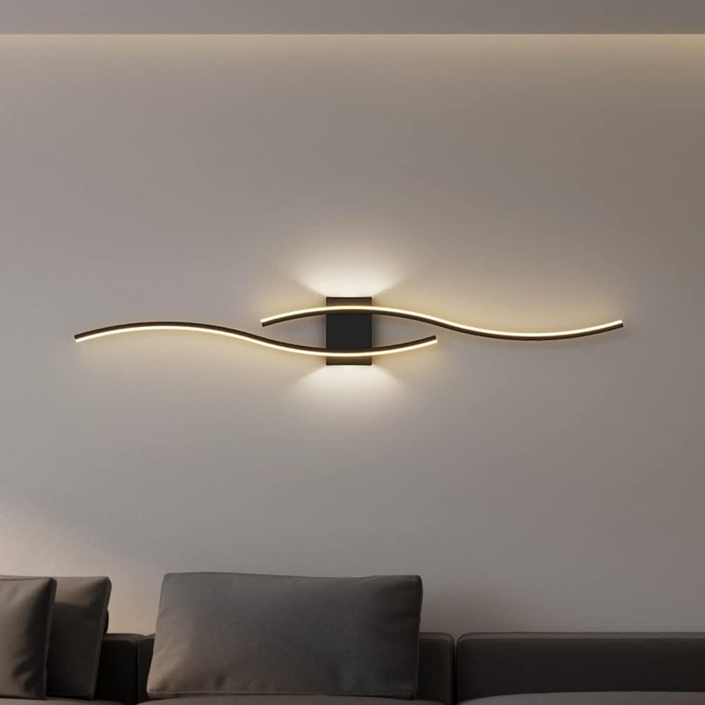 Aplica LED Alice Black 80cm Moderna 44W