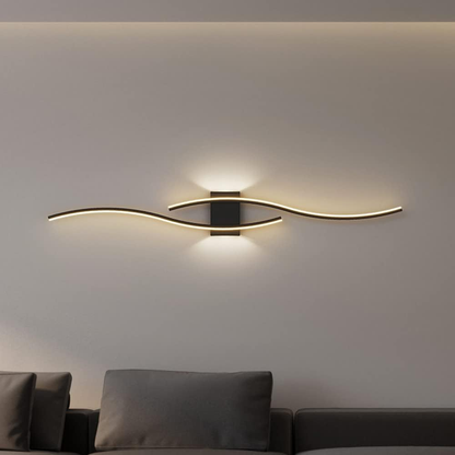 Aplica LED Alice Black 80cm Moderna 44W