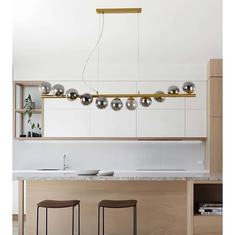 Lustra LED Aurie Aleza cu 11 Globuri Fumurii