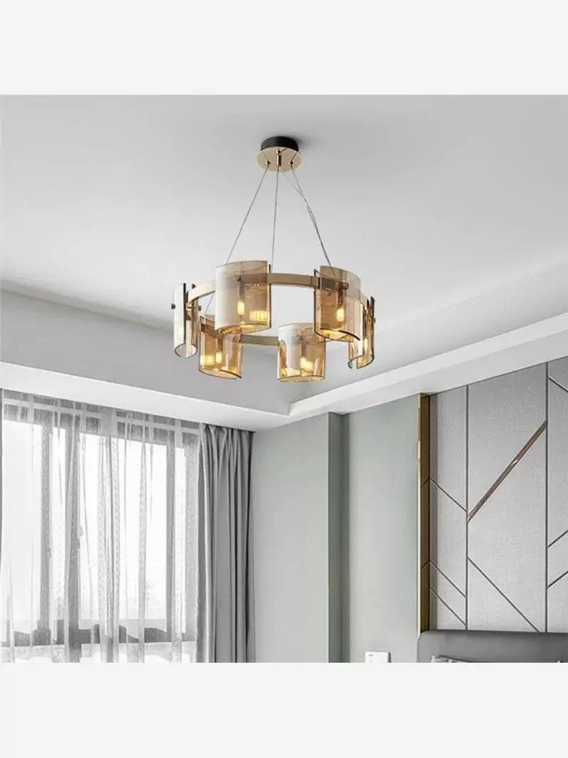 Lustra LED Aurie Moderna Eleganta 60 cm Sticla G9 X 6