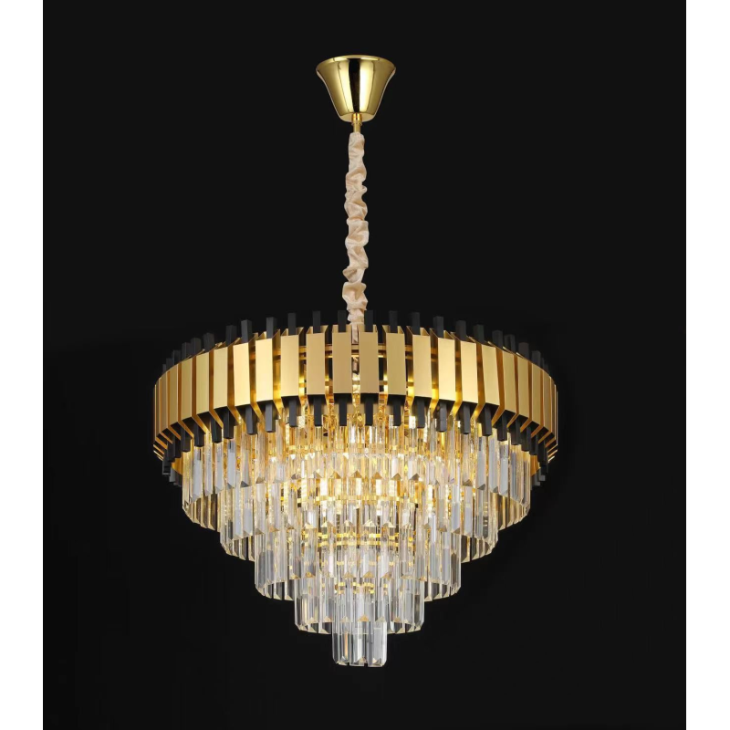 Candelabru Cristal Auriu Myra 16xE14 D800mm