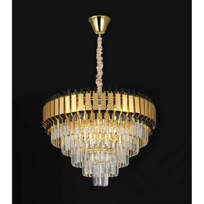 Candelabru Cristal Auriu Myra 16xE14 D800mm