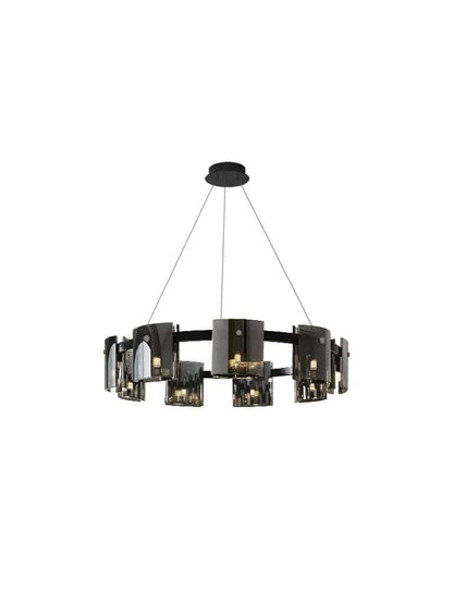 Lustra LED Moderna Gold Black 80 cm Glass G9 X 9