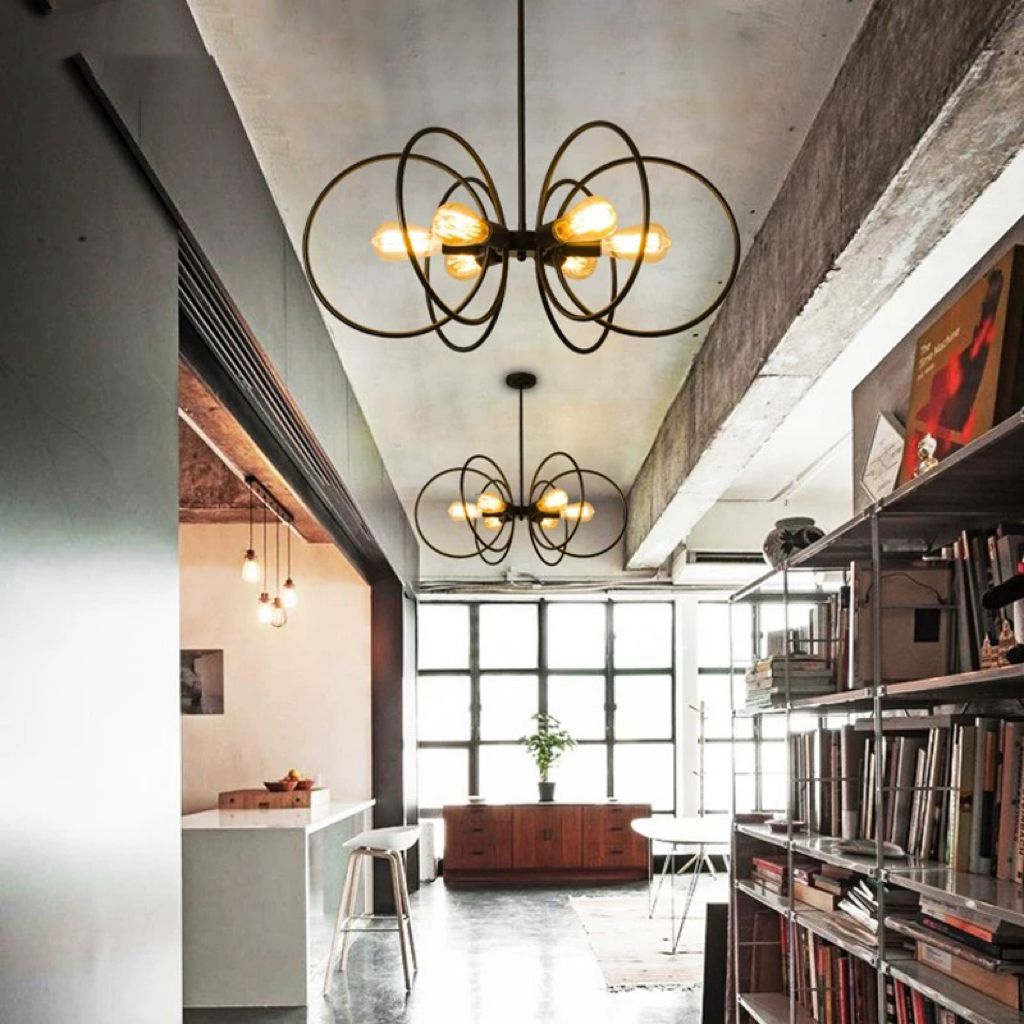 Lustra Neagra Moderna Ories D700 E27×6