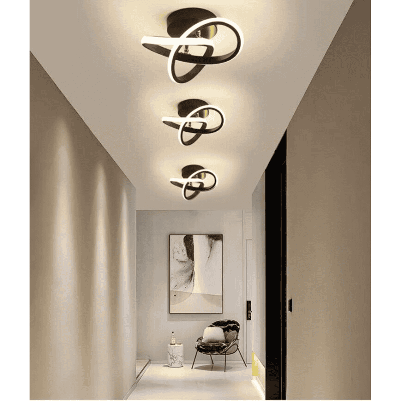 Lustra LED Neagra 24W cu 3 Functii Lumina, Calda, rece, neutra