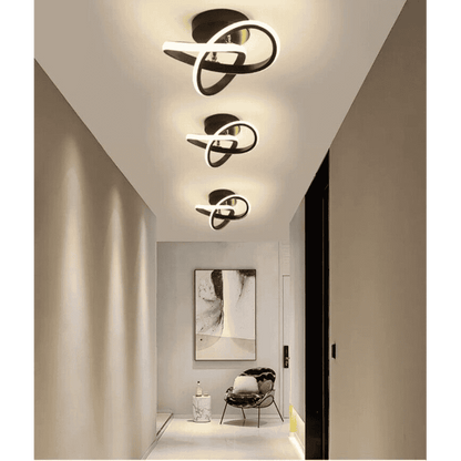 Lustra LED Neagra 24W cu 3 Functii Lumina, Calda, rece, neutra