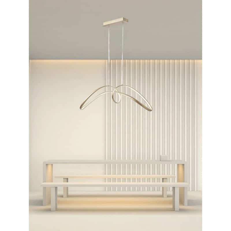 Lustra LED Neagra Nadia, Telecomanda Wifi, 108W