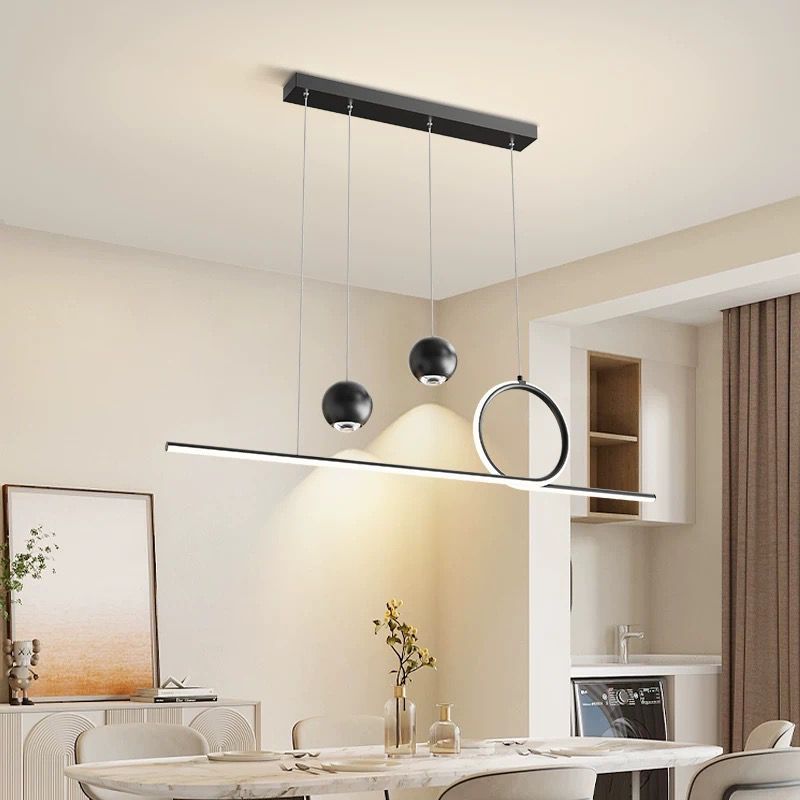 Lustra LED Neagra Moderna Wilma 90W