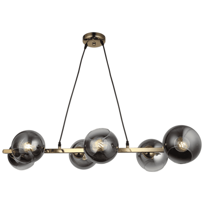 Lustra Aveline Titanium Gold Becuri E27x6