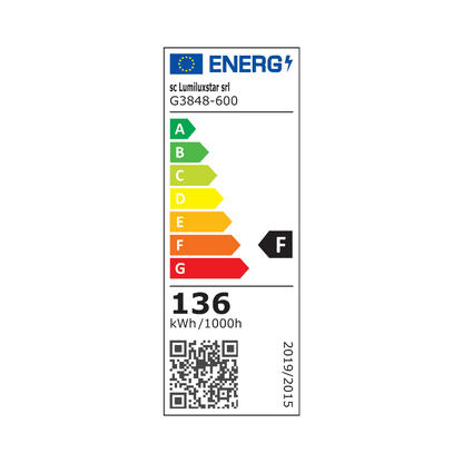 Lustra LED Presley 60cm cu Telecomanda, 136W