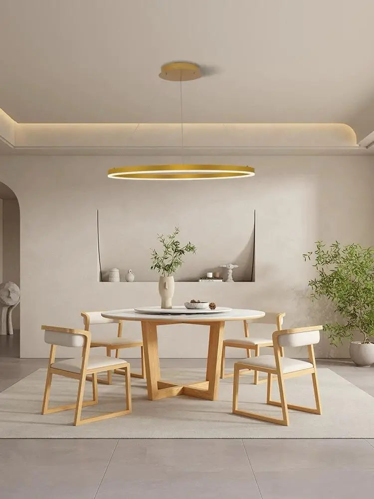 Lustra LED Cerc Egeria, Auriu, 80 cm, cu Telecomandă WiFi