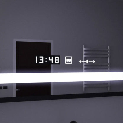 Oglinda LED Rectangulara, 120x80cm, Premium Senzor MotionGlow Marcello, Sistem Dezaburire, Ceas &amp; Termometru, Lupa Cosmetica, Dimabila