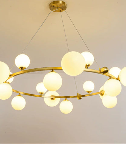 Lustra Aurie Kalia 15 Globuri Albe G9 D1000x800mm
