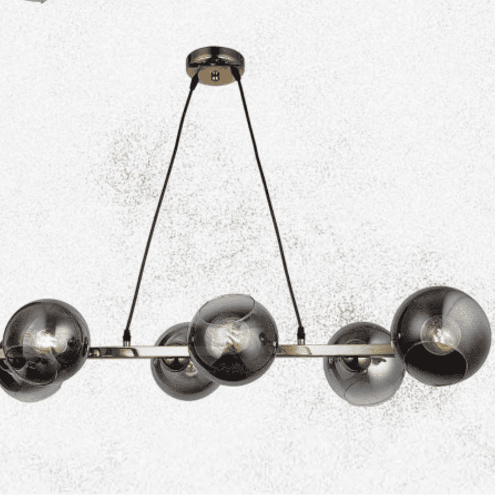 Lustra Aveline Titanium Gold Becuri E27x6