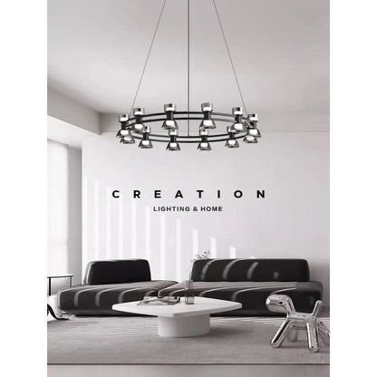 Lustra LED Moderna 12 Olive 72W Lumina Neutra