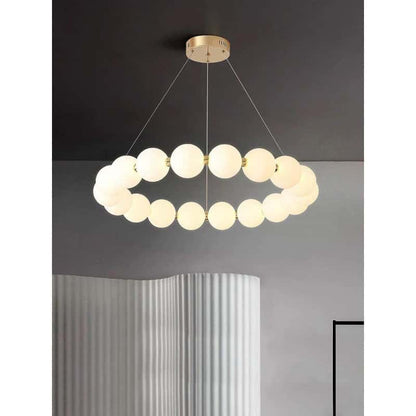 Lustra LED Moderna Sabrinne 14 Globuri Albe, 40W