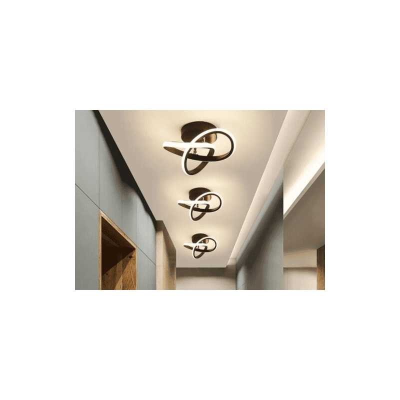 Lustra LED Neagra 24W cu 3 Functii Lumina, Calda, rece, neutra