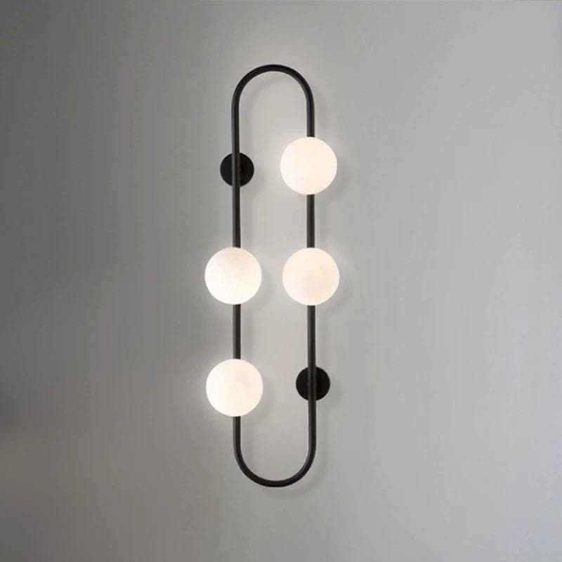 Aplica Neagra Phaedra de Perete Globuri Albe, 4XG9