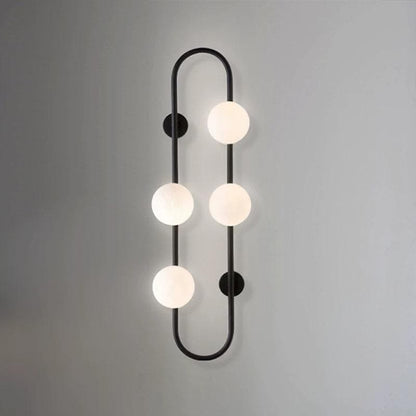 Aplica Neagra Phaedra de Perete Globuri Albe, 4XG9