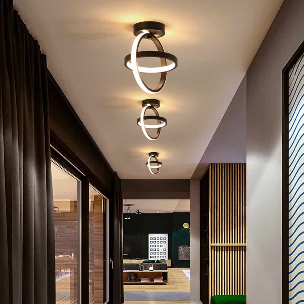 Plafoniera Led Zephyra 2 Cercuri Rotunde 23W
