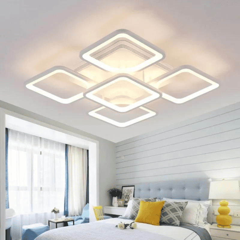 Lustra LED Alba 5 Patrate, Telecomanda Wifi 2.4G 120W