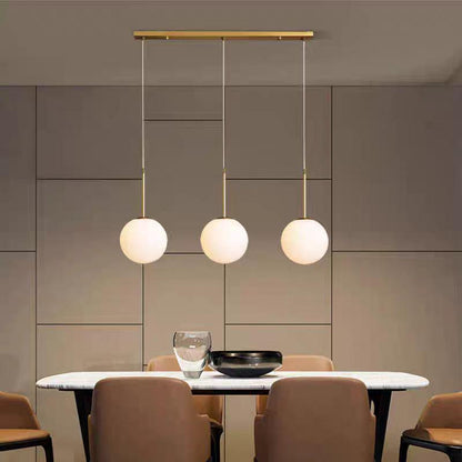 Lustra Aurie Elios 3 Globuri Sticla Albe E27 x 3