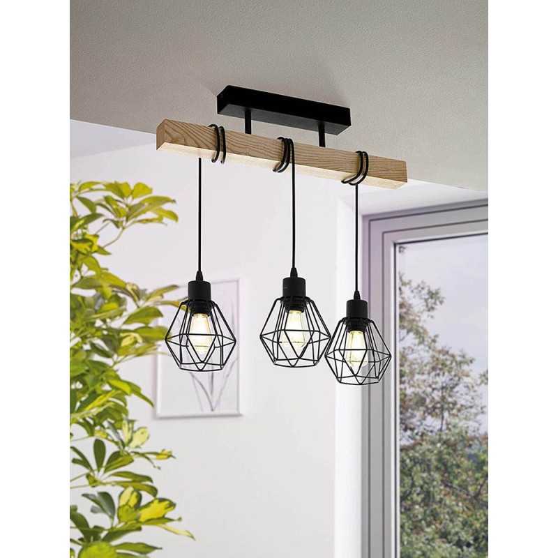 Lustra Neagra Marybell 3 Corpuri E27