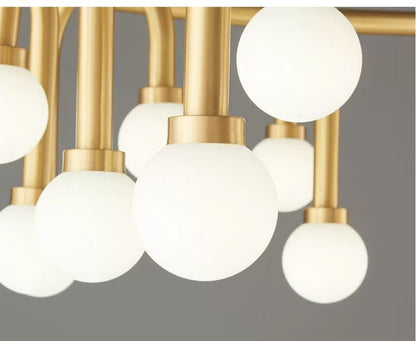 Lustra Aurie Kismet 12 Globuri Albe D660
