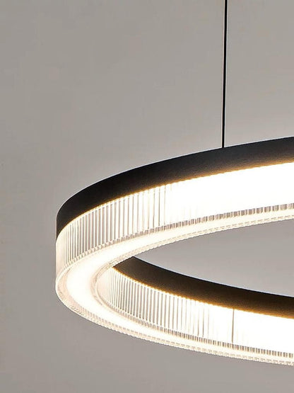 Lustra Suspendata Neagra Brise, 3 Cercuri, 216W
