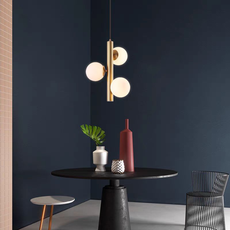 Lustra Aurie Winona 3 Globuri Albe