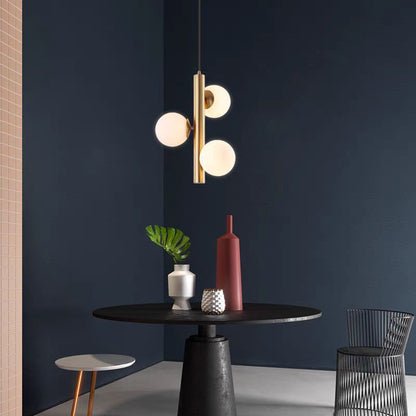 Lustra Aurie Winona 3 Globuri Albe