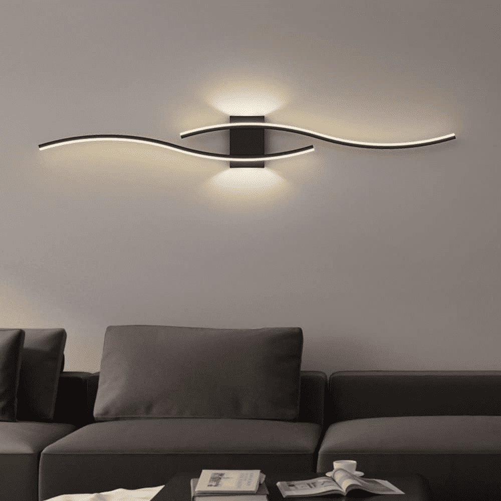 Aplica LED Alice Black 80cm Moderna 44W