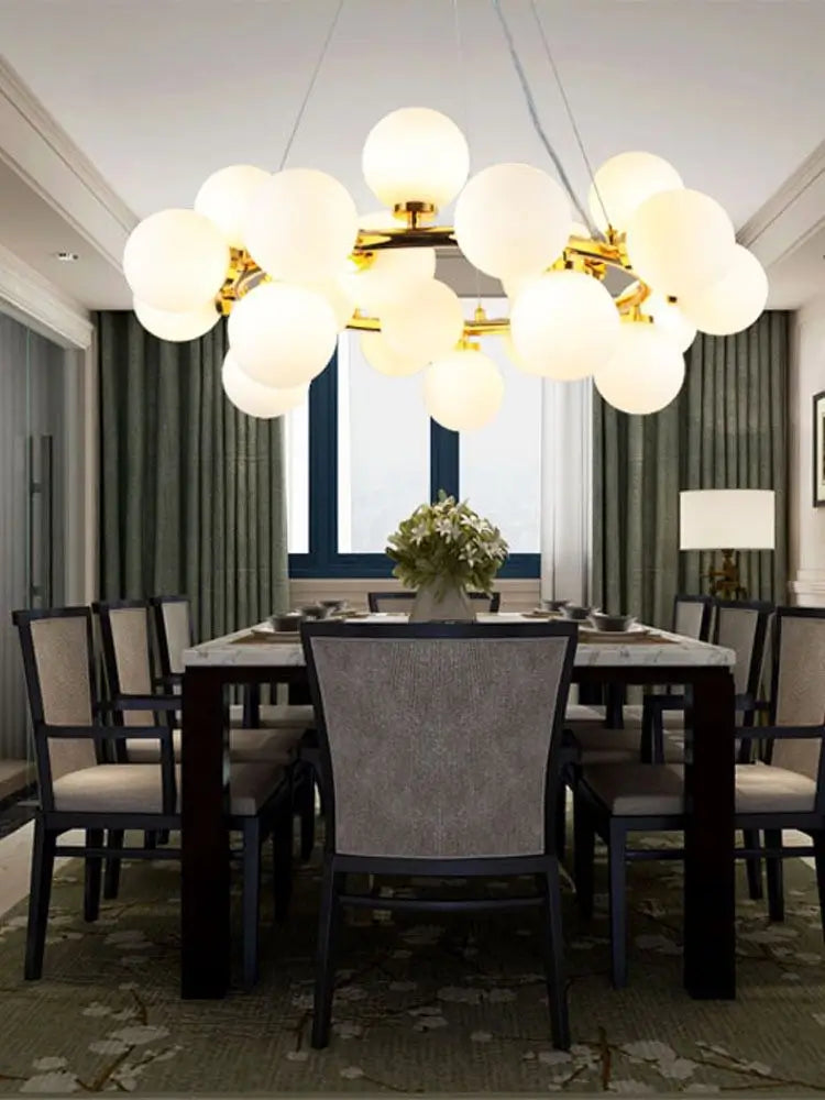 Candelabru Auriu Elegant Fortuna, Modern, 25 de Globuri LED Albe