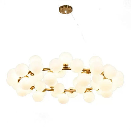Candelabru Auriu Elegant Gemina, Modern, 45 de Globuri LED Albe